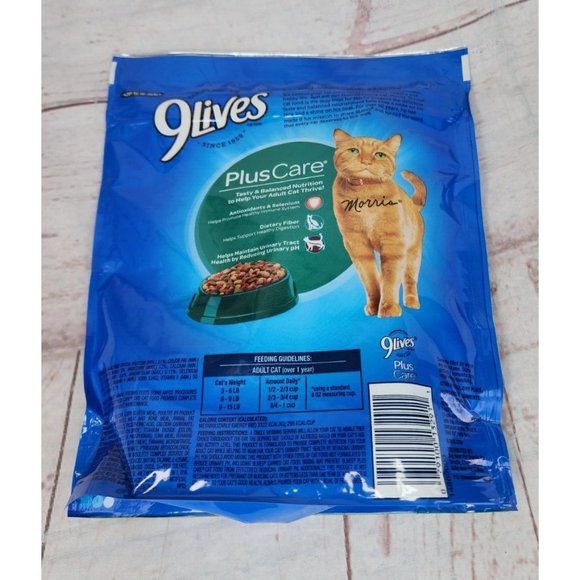 9 Lives Plus Care Tuna & Egg Flavor Complete Balance Adult Cat Food 12 oz Bag - Picture 11 of 11